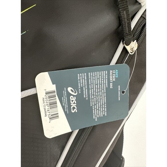 Asics Tennis Bag (BZ100 Bag) Multi Color 12 Pack Racquet / Tennis Bag. NWT - Picture 7 of 11